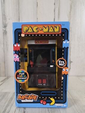 Pac-Man Mini Arcade Console  Yellow & Black Retro Handheld NEW